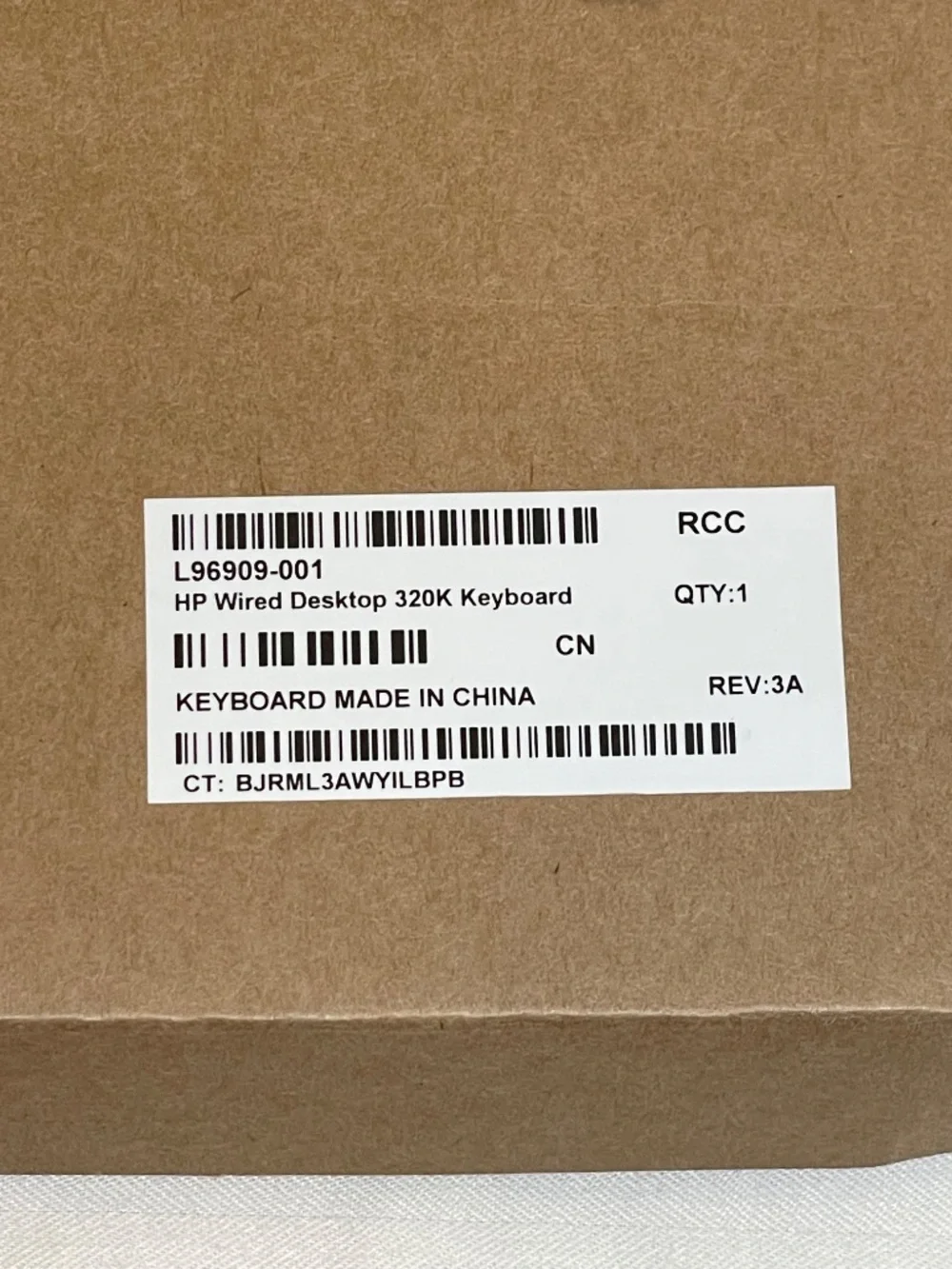 Lot Of 2 HP Desktop 320K Slim Wired QWERTY Keyboard Brand New